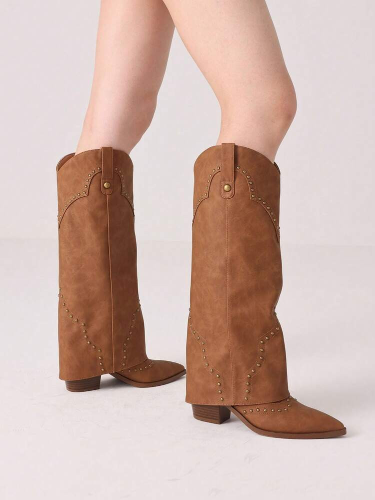 Fold over Cowboy Boot | SHEIN