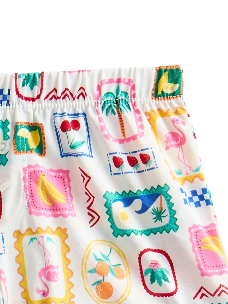 Wonder Nation Girls Tank Top and Shorts, 2-Piece Pajama Set, Sizes 4-18 | Walmart (US)