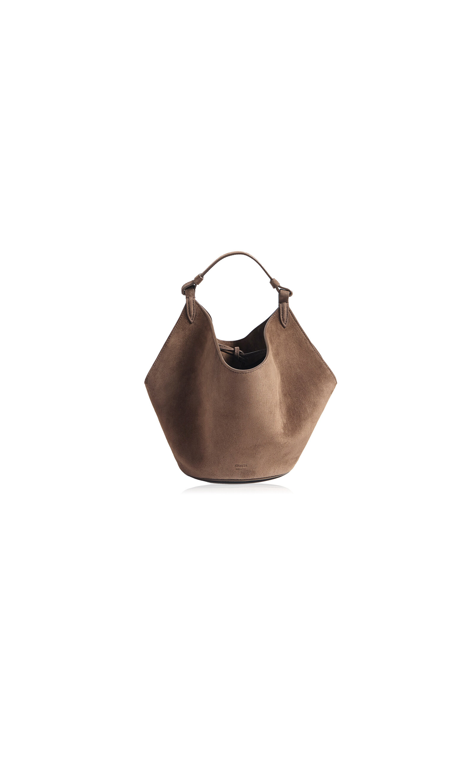 Khaite - Mini Lotus Suede Tote Bag - Brown - OS - Moda Operandi | Moda Operandi (Global)