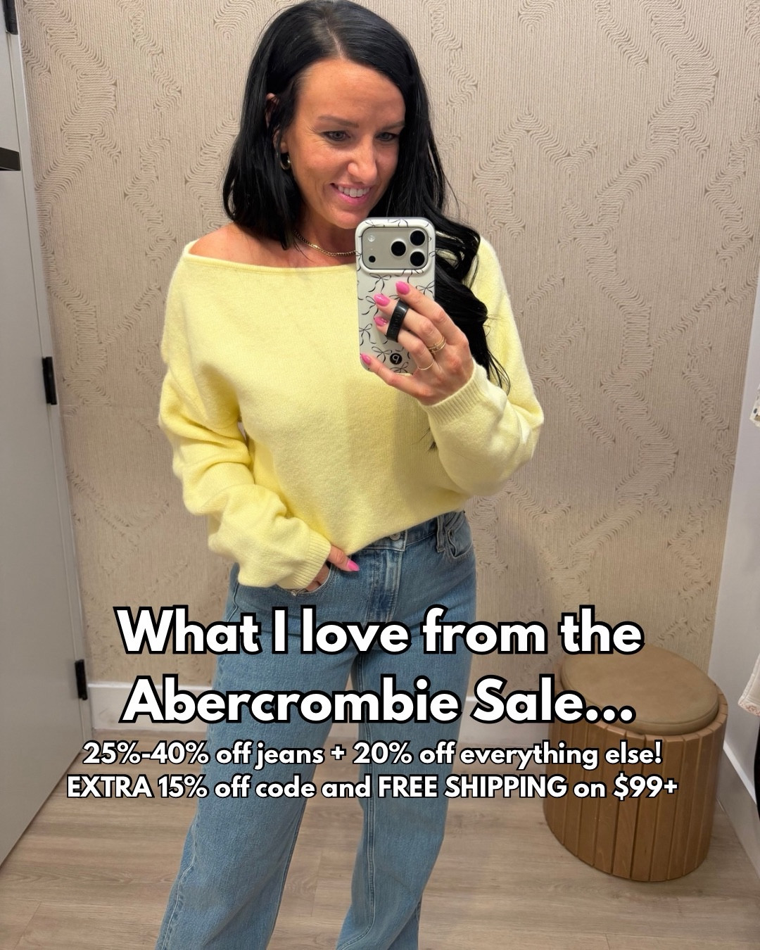 Big Abercrombie SALE: 25-40% off jeans + 20% off everything else and use code JENREED for an extra 15% off! Great sale!

Size info— I’m 5’5” and usually wear a size small and 4/27. Everything comes in more colors, patterns, and /or washes! (Everything fits TTS, but I did size up to a M in the bra cami.)

@abercrombie #abercrombie winter outfits, spring outfits, heart jeans, Valentine jean, vacation outfits, cozy sweatshirt, cozy set, sale jeans, Abercrombie and fitch sale and discount code, great time to grab your favorite jeans

#LTKSaleAlert