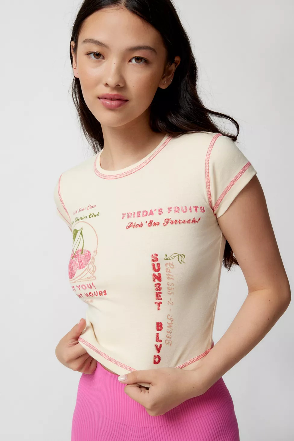 Cute Cherries Club Baby Tee | Urban Outfitters (US and RoW)