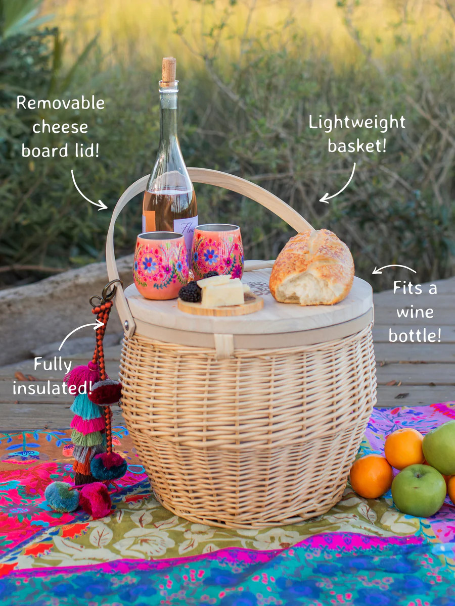 Insulated Picnic Basket Table | Natural Life