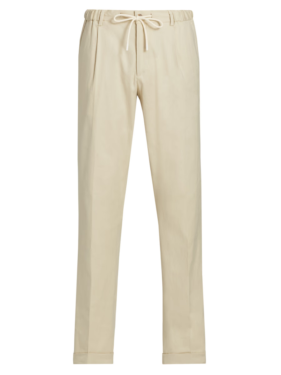 Diagonal Twill Linen-Cotton Pants | Saks Fifth Avenue