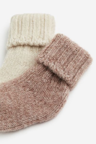 2-pack thick wool-blend socks | H&M (UK, MY, IN, SG, PH, TW, HK)