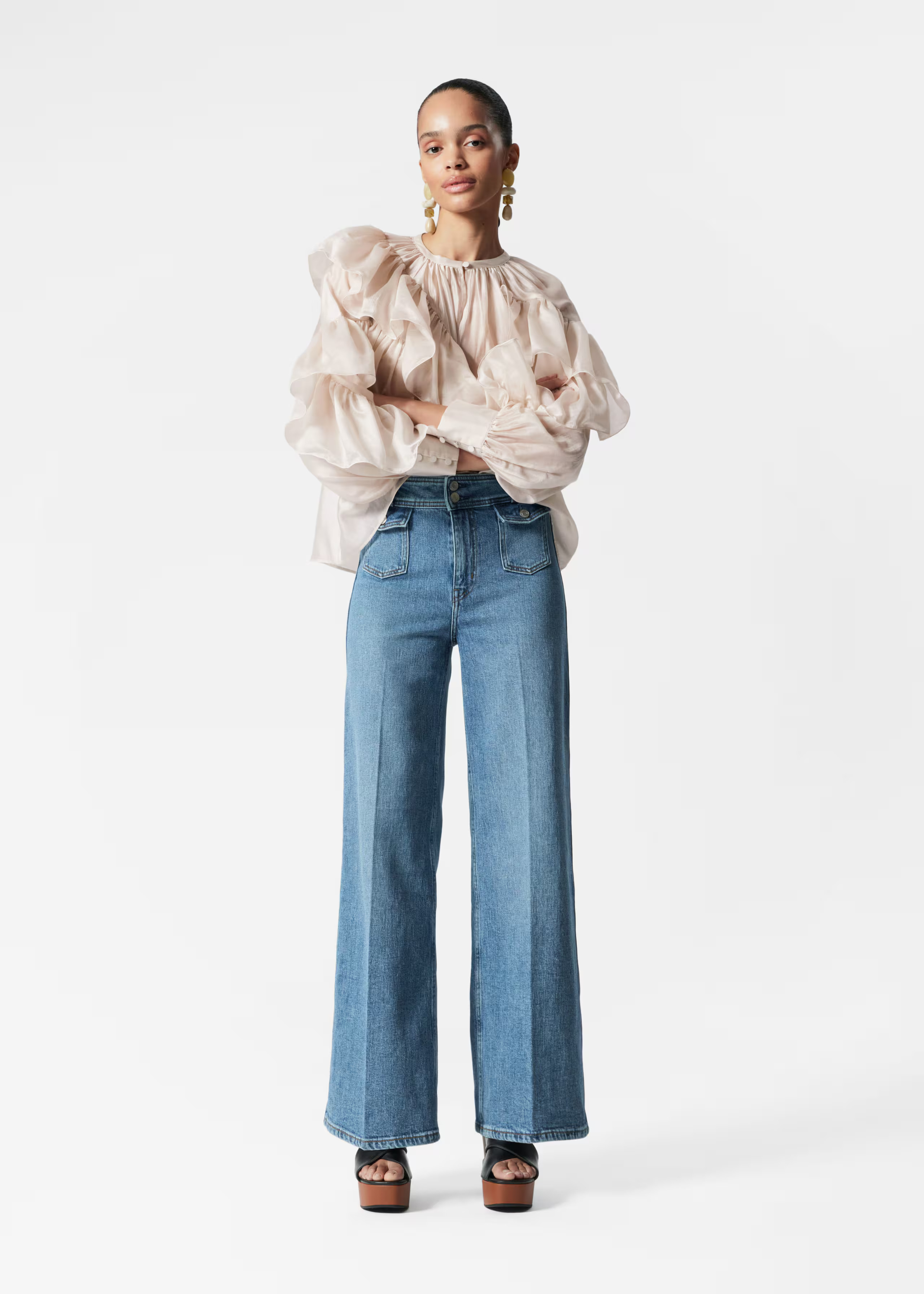 Asymmetric Ruffle Blouse | & Other Stories UK