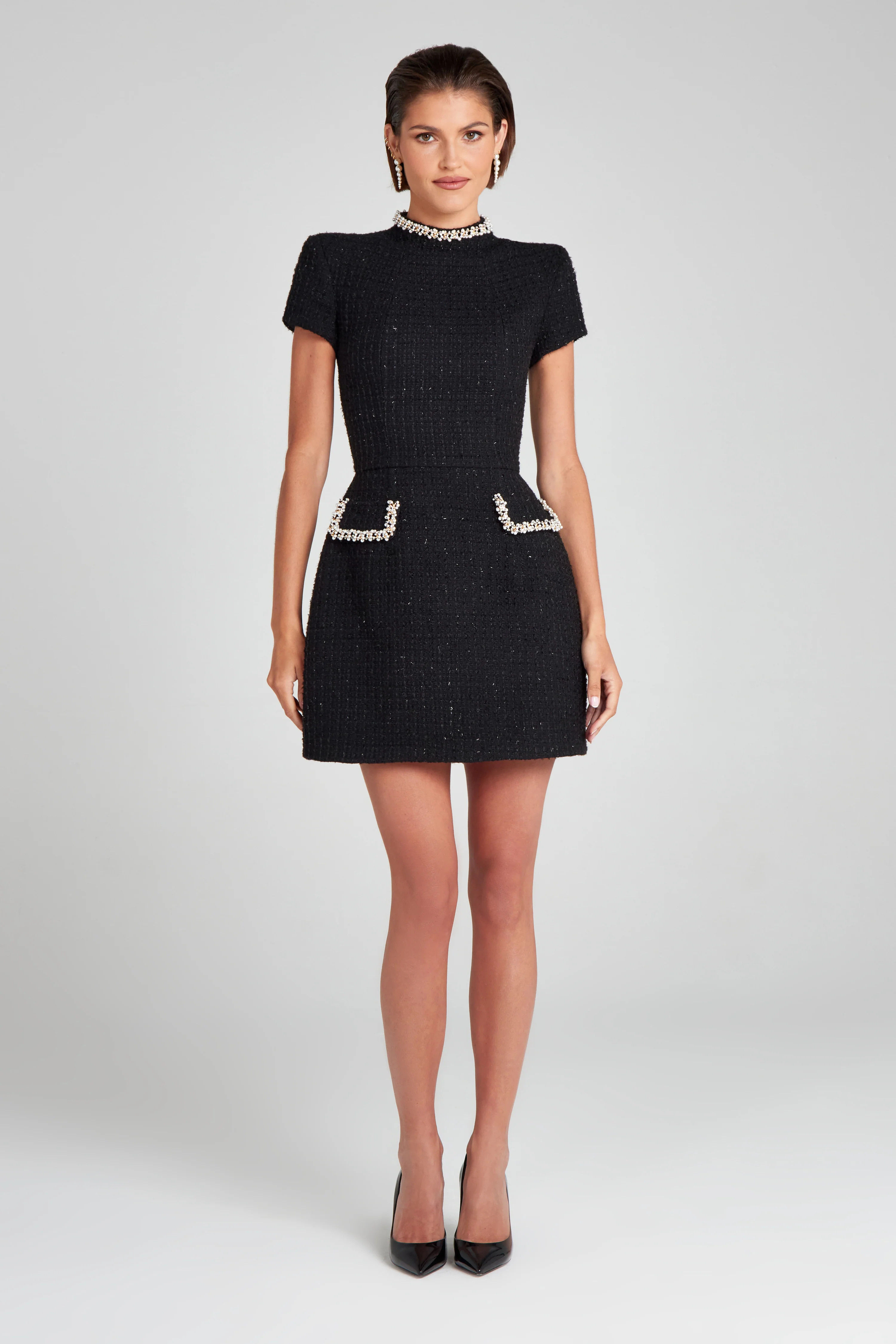 Simone Black Dress | Nadine Merabi