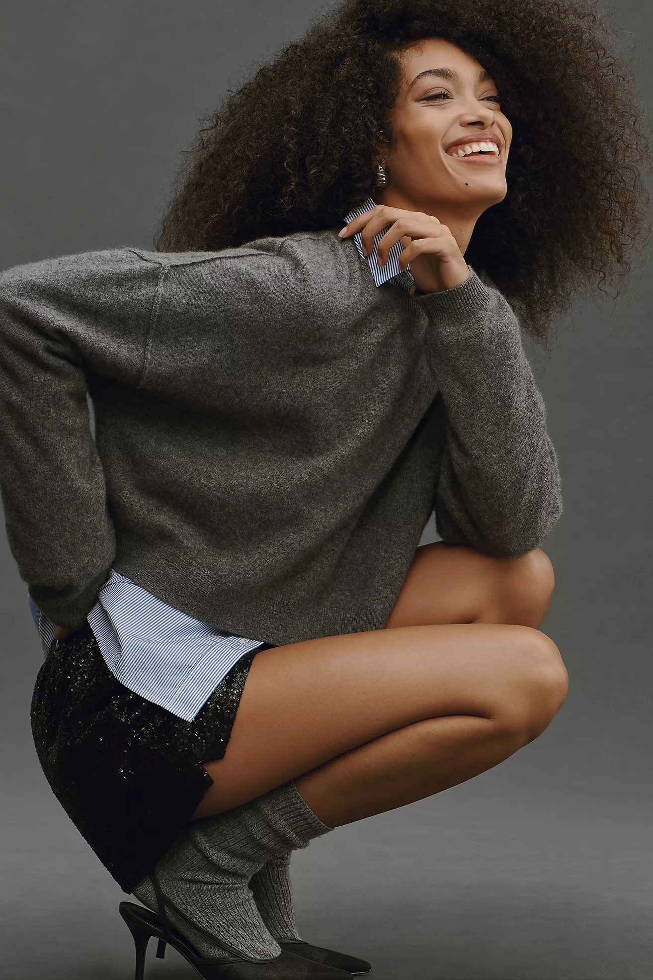 The Alani Cropped Cashmere Crew-Neck Sweater by Pilcro | Anthropologie (US)