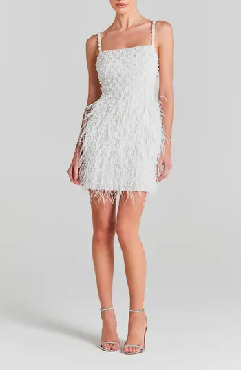 Carrie Feather & Bead Cocktail Minidress | Nordstrom