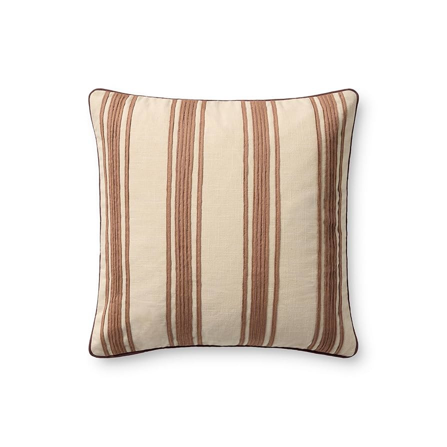 Loloi Chris Loves Julia Verona Collection PCJ0033 Chestnut 18'' x 18'' Cover Only Pillow | Amazon (US)