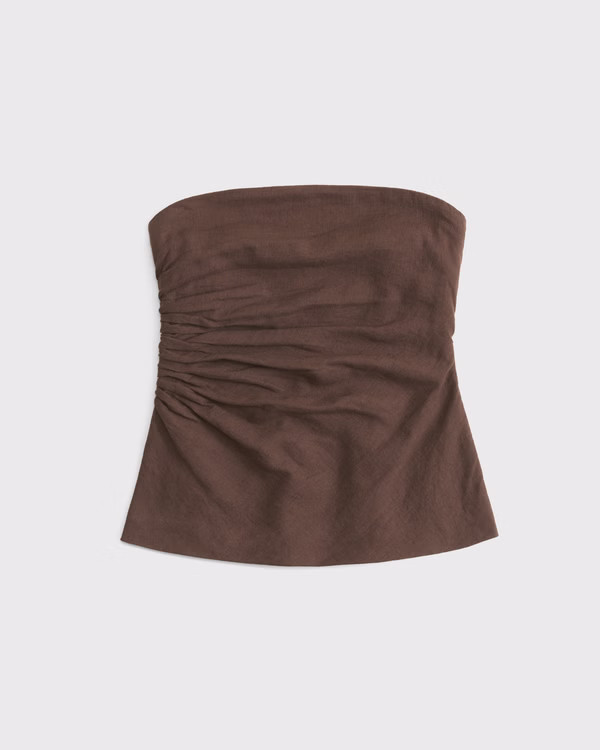 Linen-Blend Tube Top | Abercrombie & Fitch (US)
