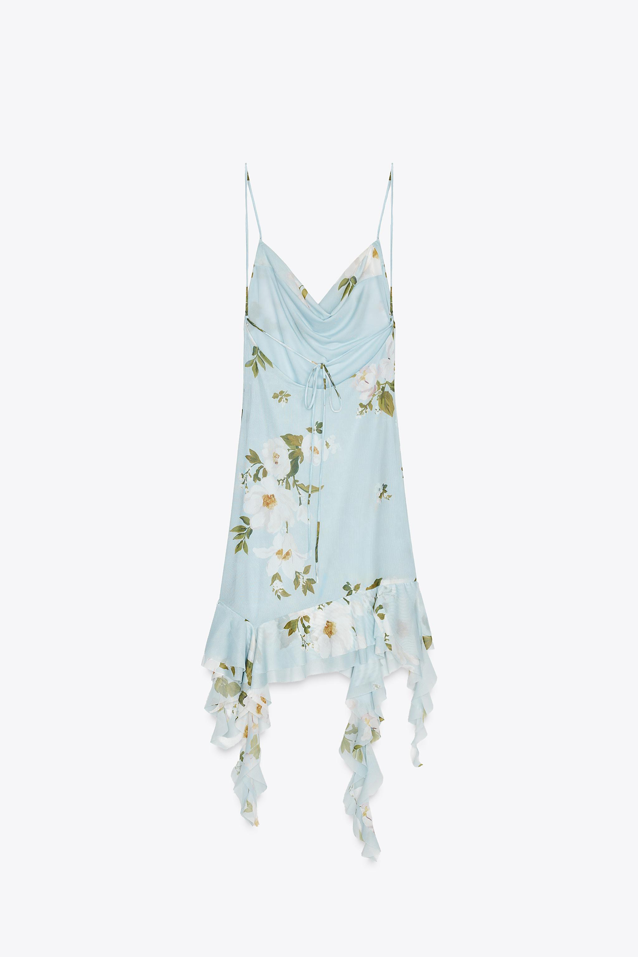 SHORT PRINTED TULLE DRESS | Zara US