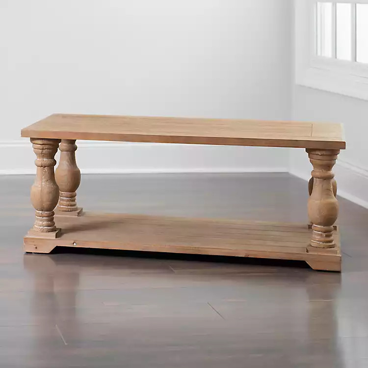New! Blonde Columns Coffee Table | Kirkland's Home