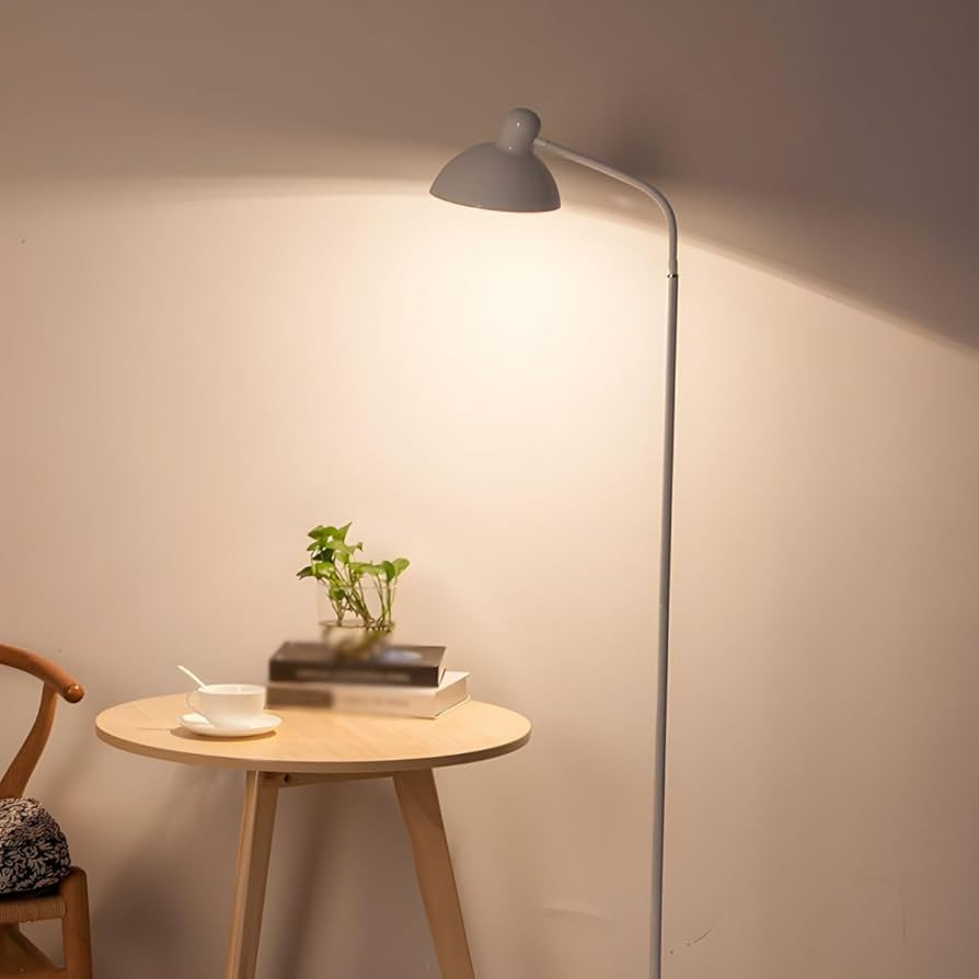 RUNNUP Macaron Bowl Shade Floor Lamp Metal 1-Light Floor Reading Lamp Bedside Nightstand Lamp for... | Amazon (US)