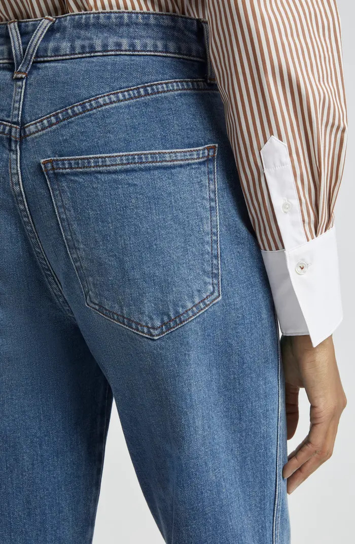Dylan Cuffed High Waist Relaxed Straight Leg Jeans | Nordstrom