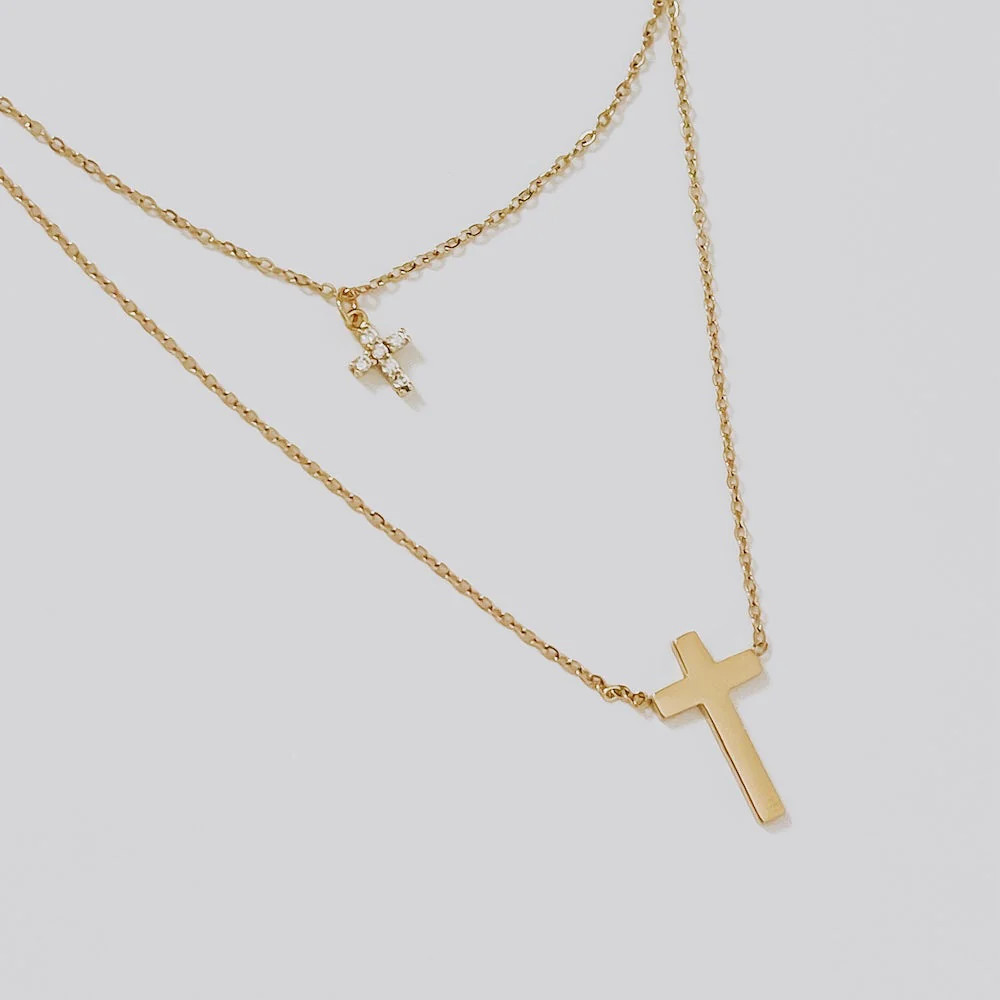 Faithfully Layered Cross Necklace | Pretty Simple