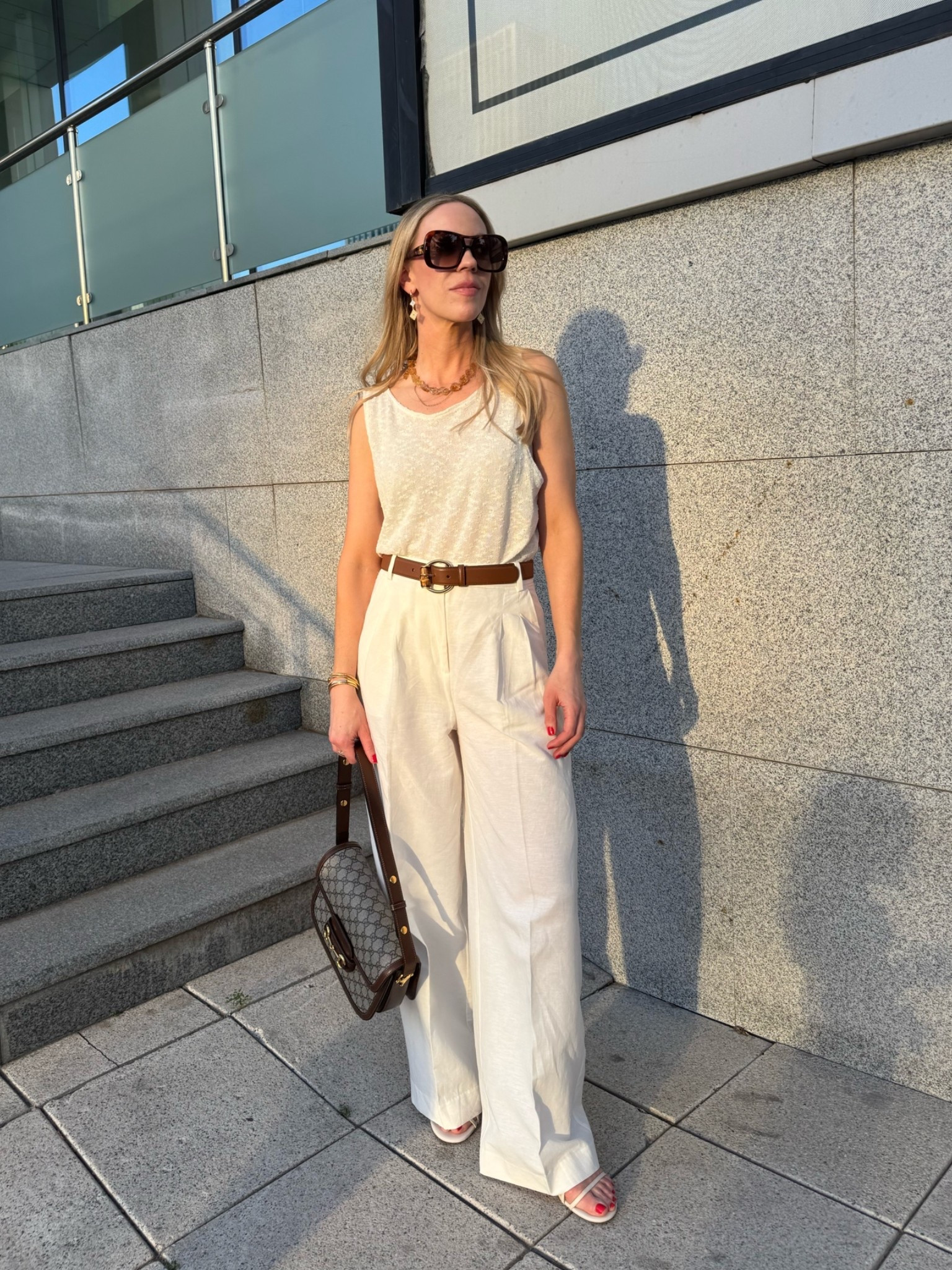Summer date night, cream summer monochrome outfit, Gucci bag, style over 40

#LTKSeasonal #LTKOver40 #LTKSaleAlert
