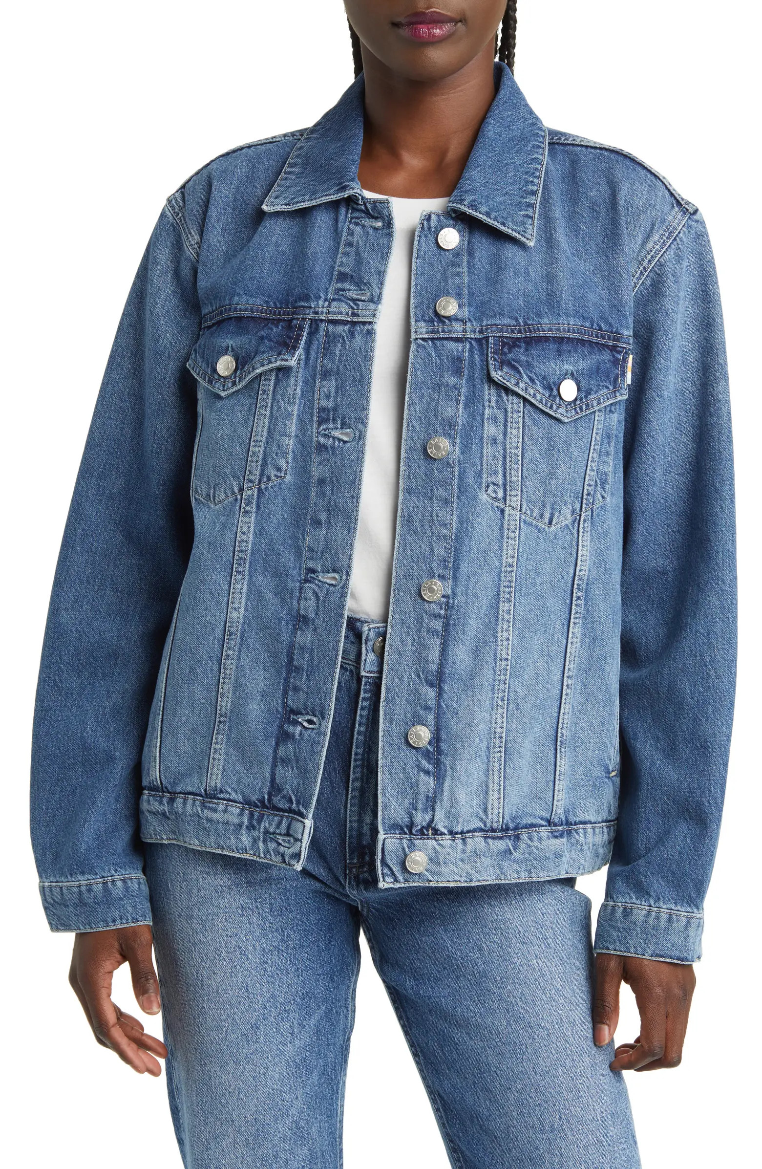Grove Boyfriend Trucker Denim Jacket | Nordstrom