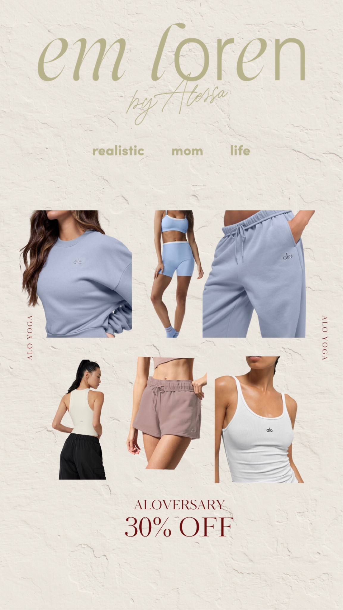Everything I ordered for Alo - it’s all 30% off and perfect for my bust everyday mom wardrobe 

#LTKmomlife #LTKSaleAlert #LTKActive