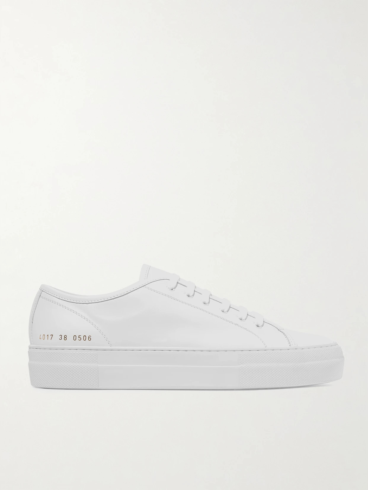 COMMON PROJECTS - Tournament Leather Sneakers - White | NET-A-PORTER (US)