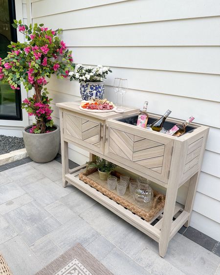 Our outdoor beverage console with built in cooler! Such a beautiful quality piece! 

#LTKFindsUnder100 #LTKStyleTip #LTKHome