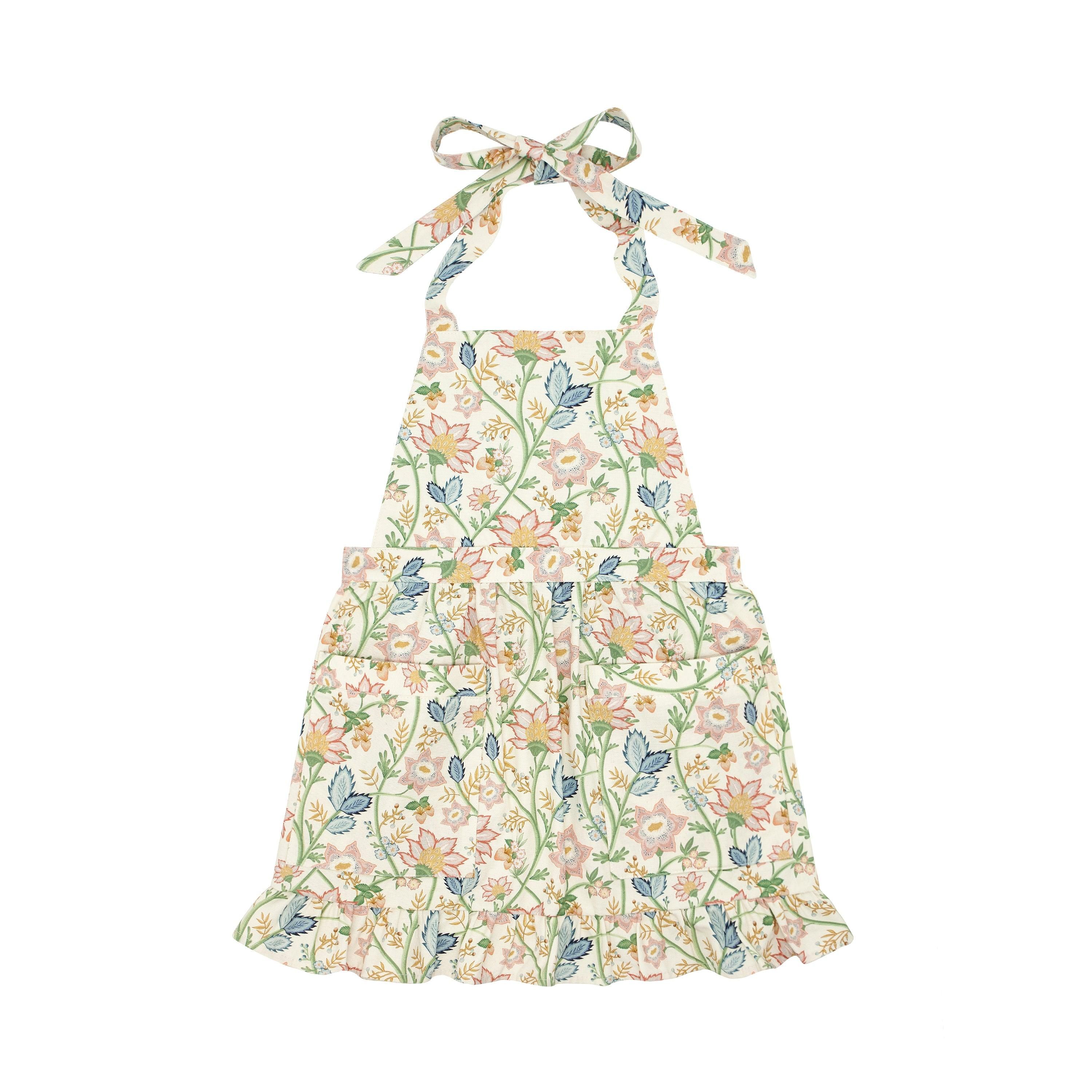 children's wild bloom floral apron | minnow