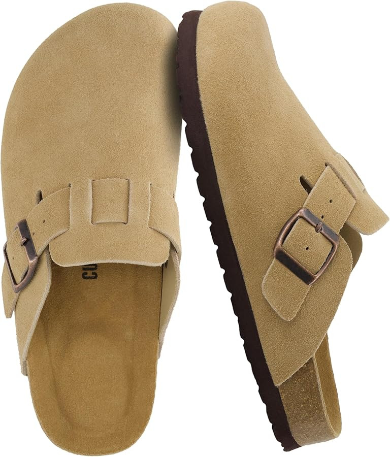 CUSHIONAIRE Hana - Genuine Leather Suede Classic Clog Womens Shoes - Slip On Mule Comfortable Sho... | Amazon (US)