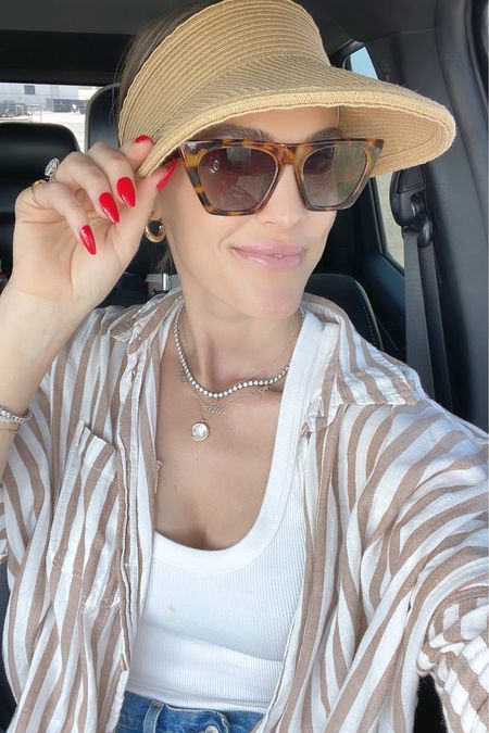 FASHION \ summer basics mom outfit! Loving my $13 straw hat! Rolls up for say packing.

Walmart
Amazon
Fit 

#LTKstyletip #LTKunder50 #LTKSeasonal
