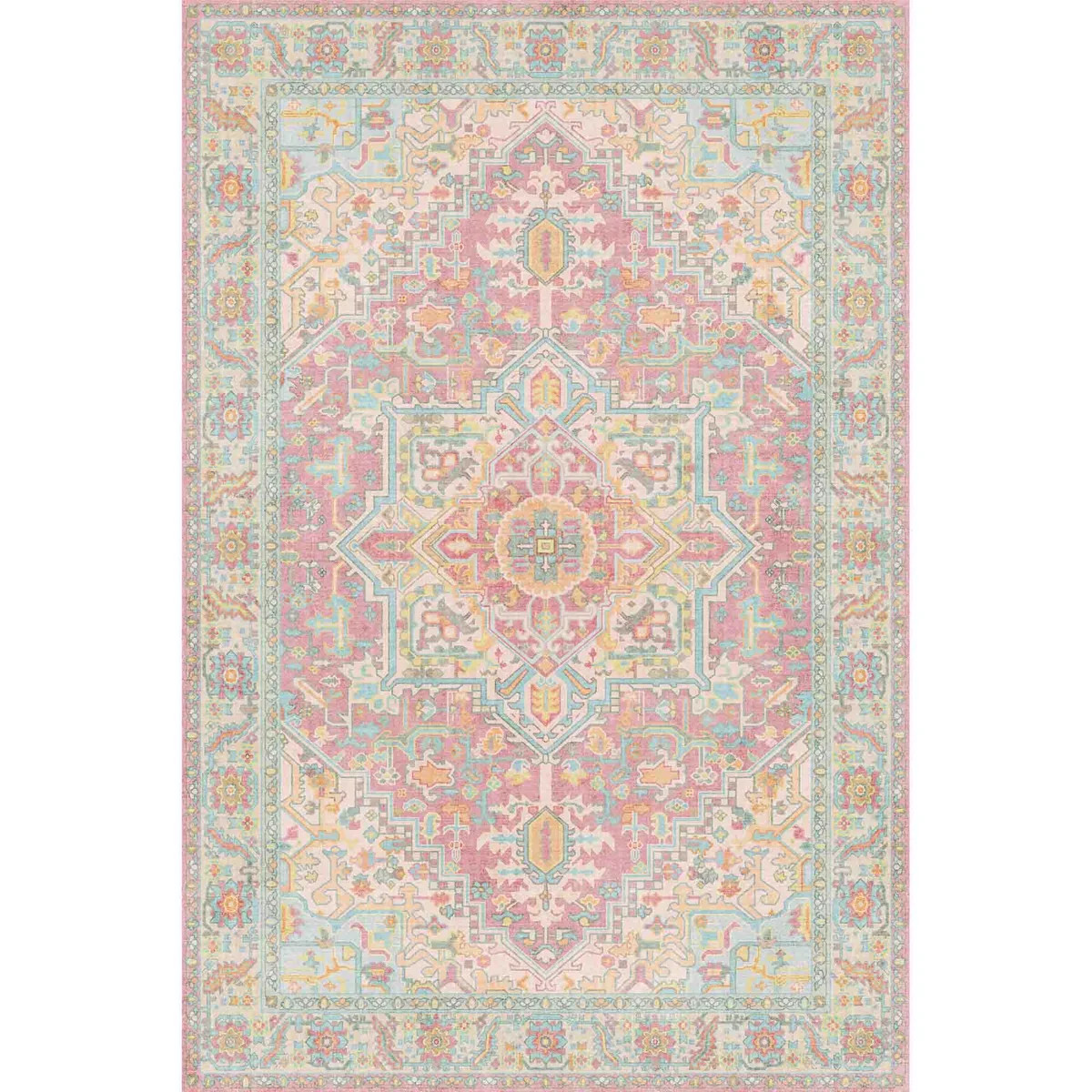 Vintage Area Rug Washable Non Slip Bohemian Moroccan Living Room Carpet | Wayfair North America