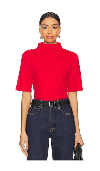Reed Mock Neck Top in Red Shoes | Revolve Clothing (Global)