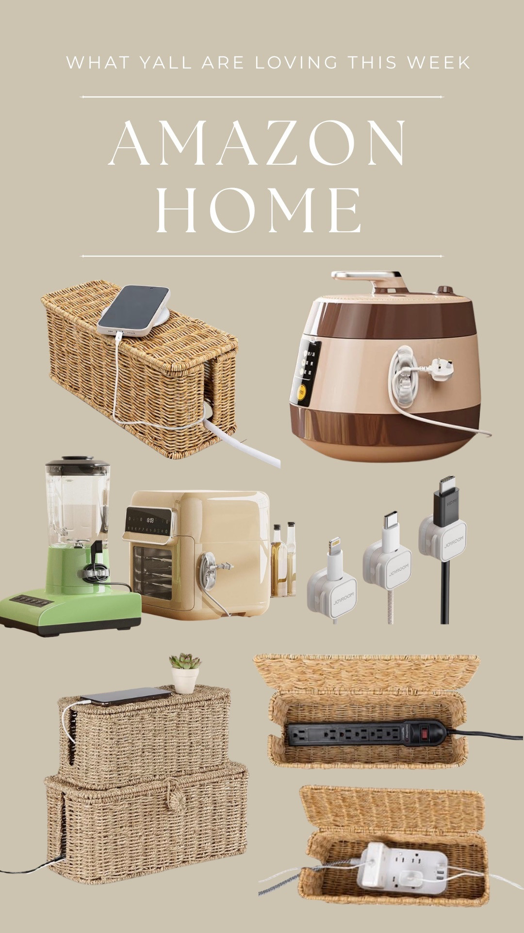 Loving these new Amazon Home finds to keep my kitchen and desk organized and stylish! Check out these cord organizers and rice cooker to streamline your space. 
• 
• 
• 
cord organizers, farmhouse style, kitchen essentials, cable management 

 #LTKHome