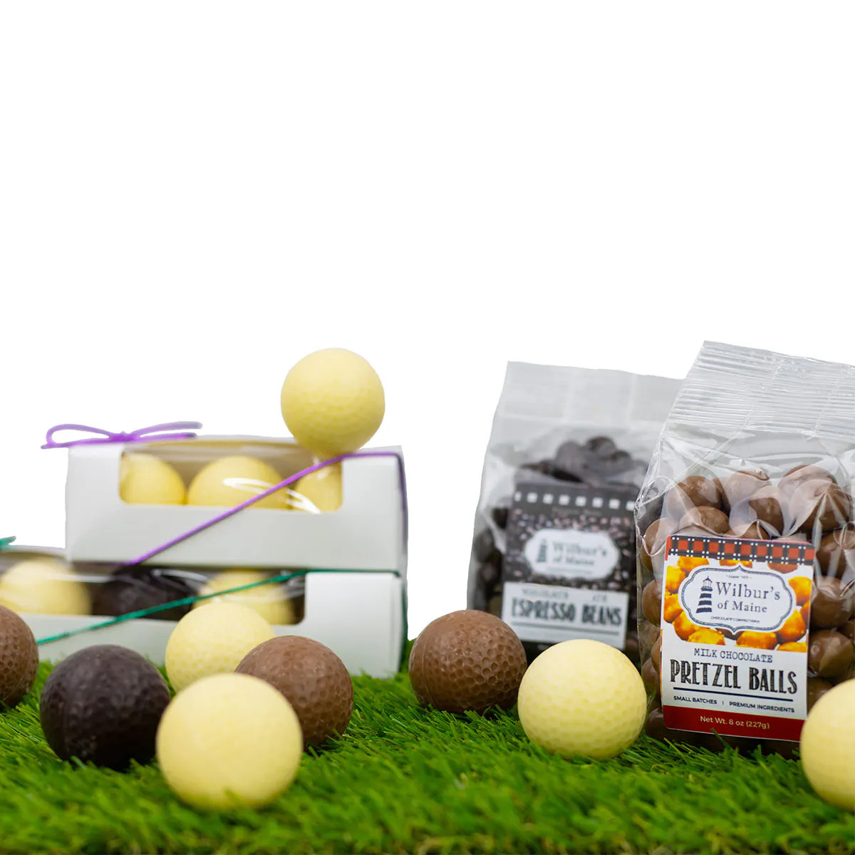 18th Hole Chocolate Golf Ball Gift Set by Wilbur's of Maine Chocolate Confections | Goldbelly | Goldbelly