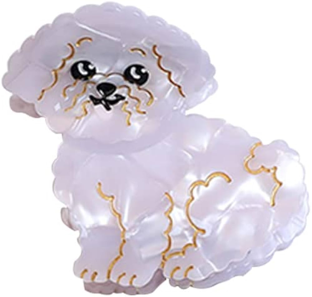 Bichon Frise Dog Hair Clips,Small Claw Clips for Girls,Acetate Hair Clips for Women,S12 | Amazon (US)