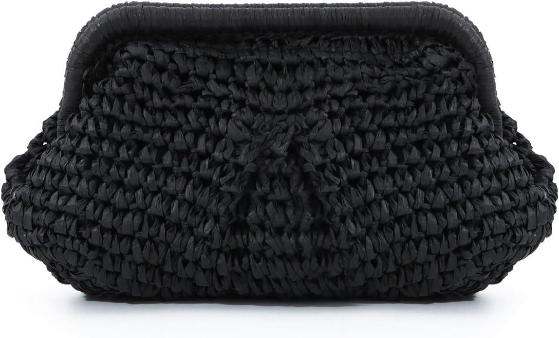 Straw Dumpling Clutch Bag - Woven Straw Tote Clutch Purse for Women - Summer Beach Bag - Wicker C... | Amazon (US)