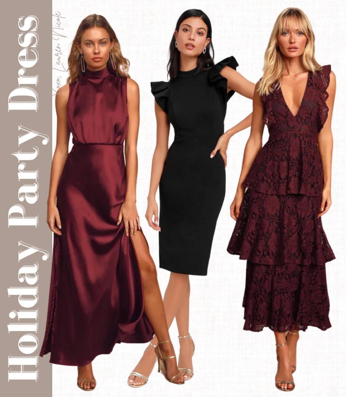 Holiday party dresses, wedding guest dresses winter 

#LTKwedding #LTKparties