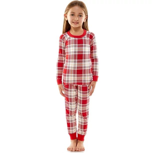 Derek Heart Classic Plaid Matching Family Christmas Pajamas Set, 2-Piece - Walmart.com | Walmart (US)