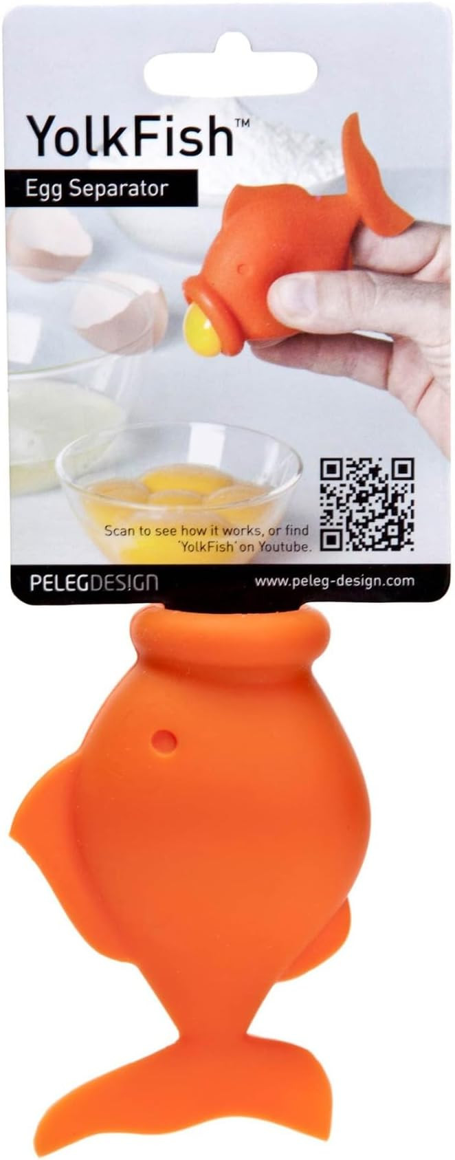 Peleg Design Egg Separator for Raw Eggs – Silicone Egg Yolk and White Separator, YolkFish Lips ... | Amazon (US)