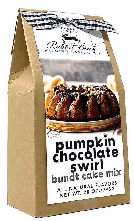 Rabbit Creek Pumpkin Chocolate Swirl Bundt Cake Mix – Easy To Make Bundt Cake Mix, Pumpkin Cake... | Amazon (US)