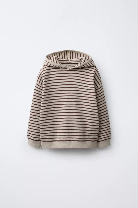 STRIPED KNIT HOODIE | Zara US