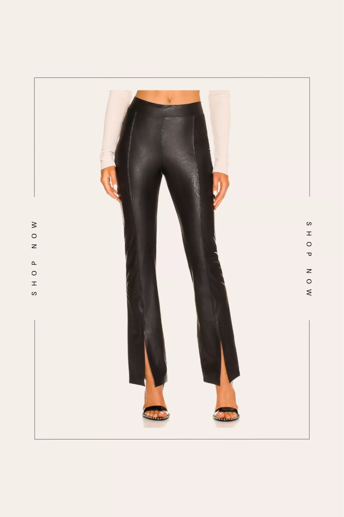 Faux Leather Split Front Pant in … curated on LTK