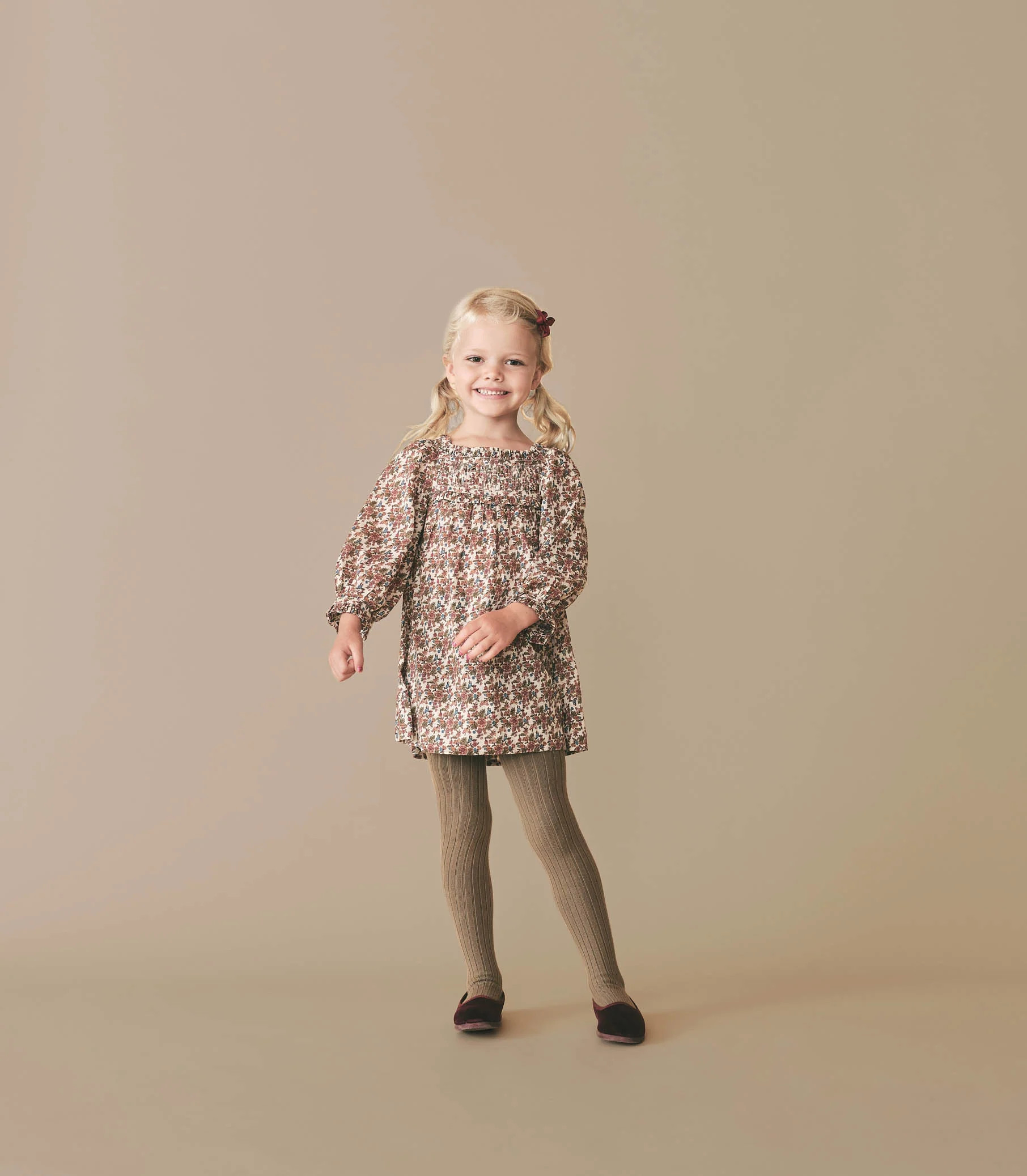 Little Acton Dress - Creme Forest Floral | DÔEN | DOEN