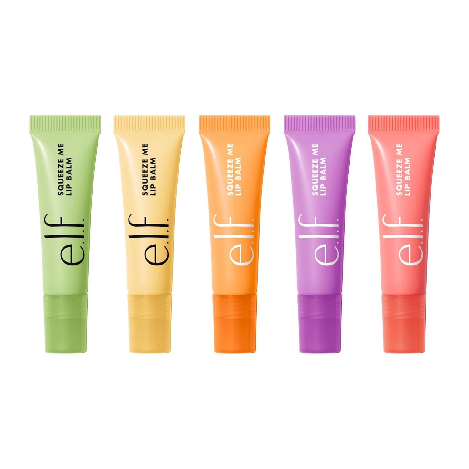 e.l.f. Squeeze Me Lip Balm Set, Includes Strawberry, Vanilla Frosting, Peach, Grape & Honeydew, M... | Amazon (US)