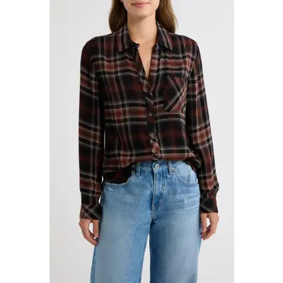 Cloth & Stone Plaid Button-Up Shirt in Autumn Hearth Plaid at Nordstrom, Size X-Small | Nordstrom