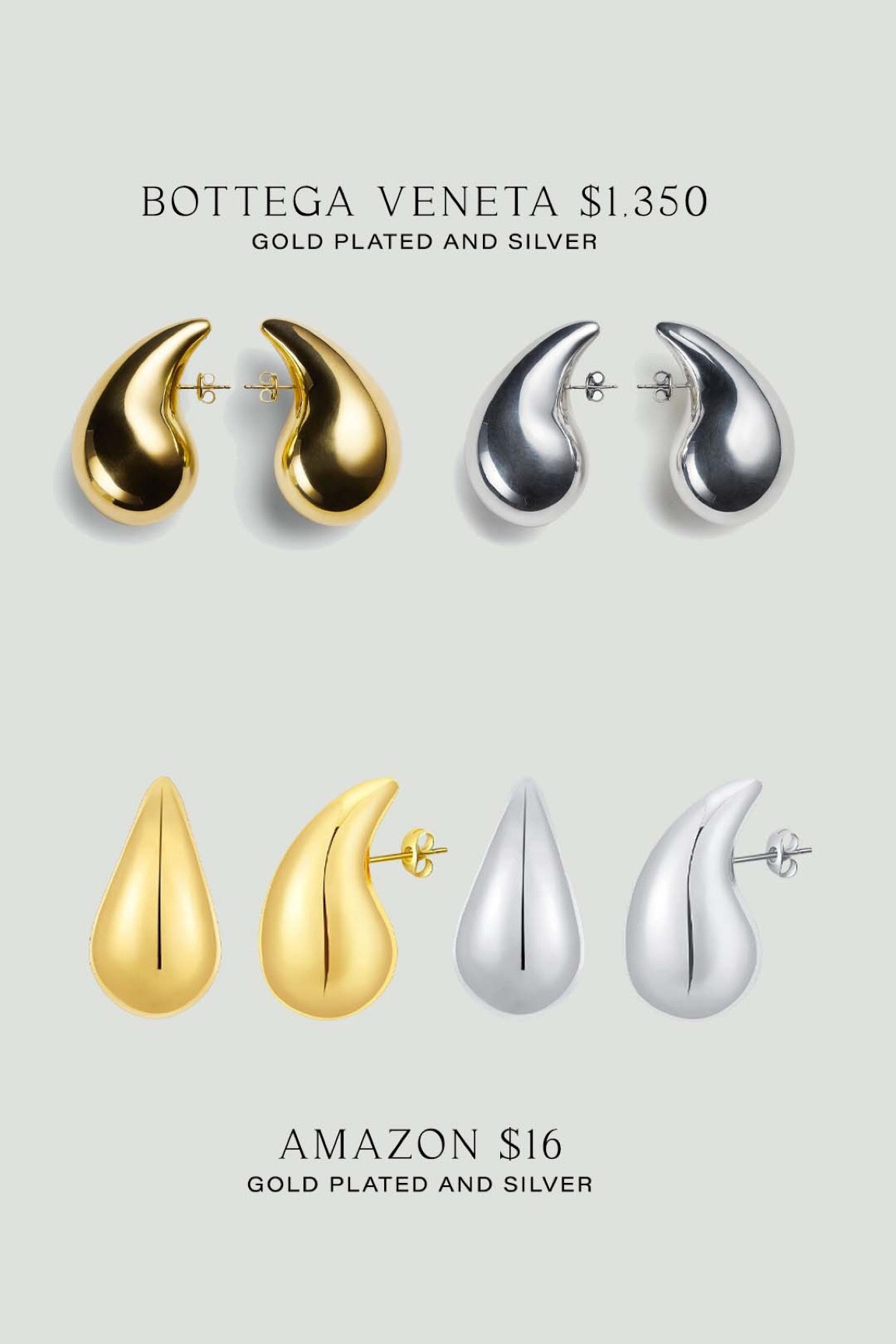 The fact that they’re made of the exact same material is wiiiild. So if you love the bottega veneta drop earrings, here are a pair from amazon that are way more affordable and nearly identical!

#dropearrings #bottegaveneta #amazonfinds #amazonfashion #amazonearrings #amazonjewelry

#LTKFind #LTKunder50 #LTKstyletip
