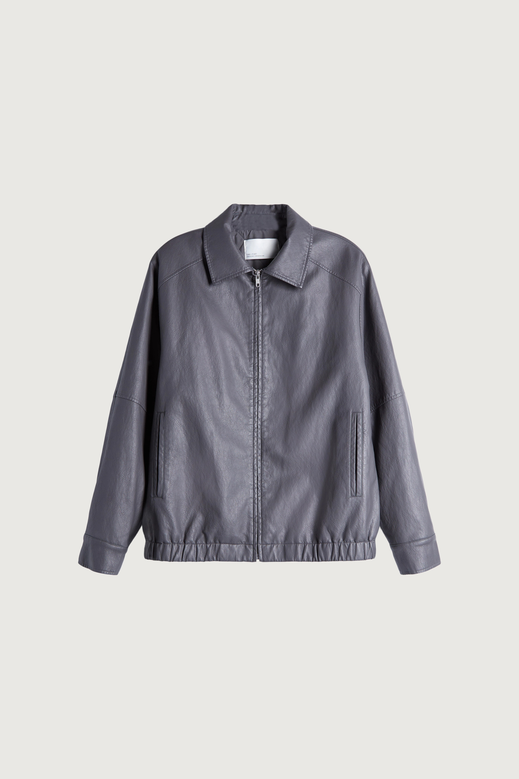 VEGAN LEATHER BOMBER JACKET | OAK + FORT