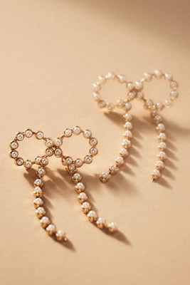 Rhinestone Bow Earrings | Anthropologie (US)