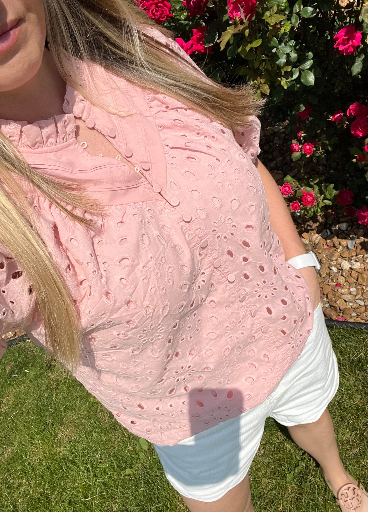 This eyelet top is so fun and different! I’m wearing a medium. 

#LTKFindsUnder50 #LTKSummerEdit #LTKWorkwear