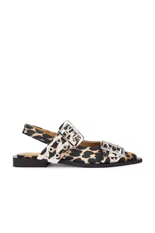Ganni Feminine Buckle Ballerina in Leopard from Revolve.com | Revolve Clothing (Global)
