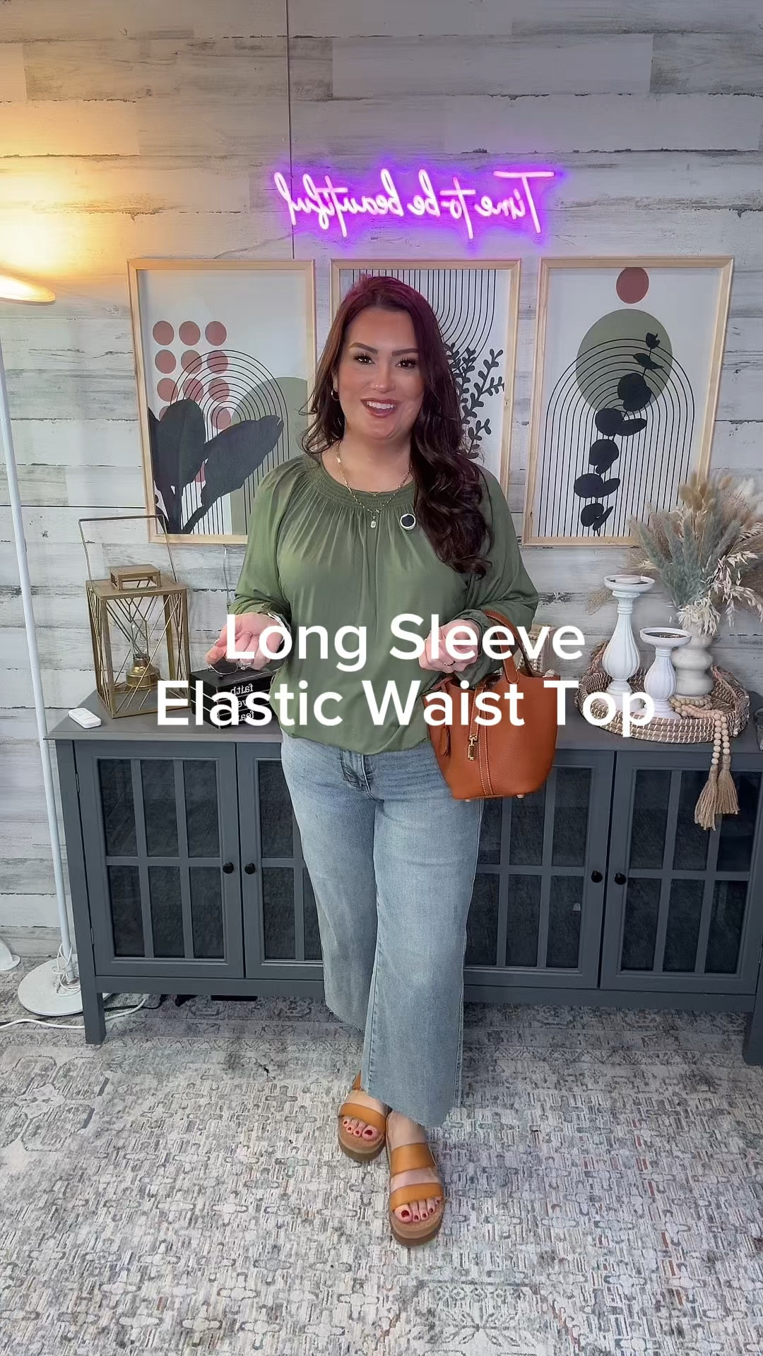 Long Sleeve Elastic Waist Top 

#LTKStyleTip #LTKOver40 #LTKMidsize