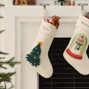 Christmas Tree Felt Stocking | West Elm (US)