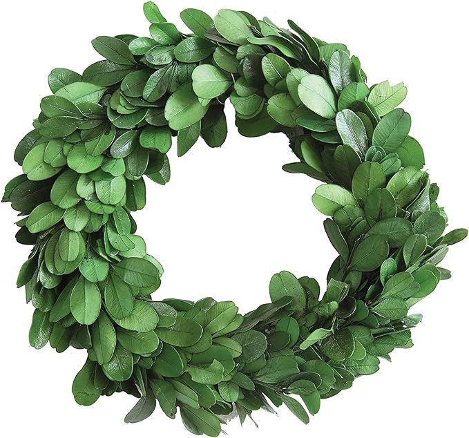 Creative Co-Op DA5819 Round Boxwood Wreath, 6", Green | Amazon (US)